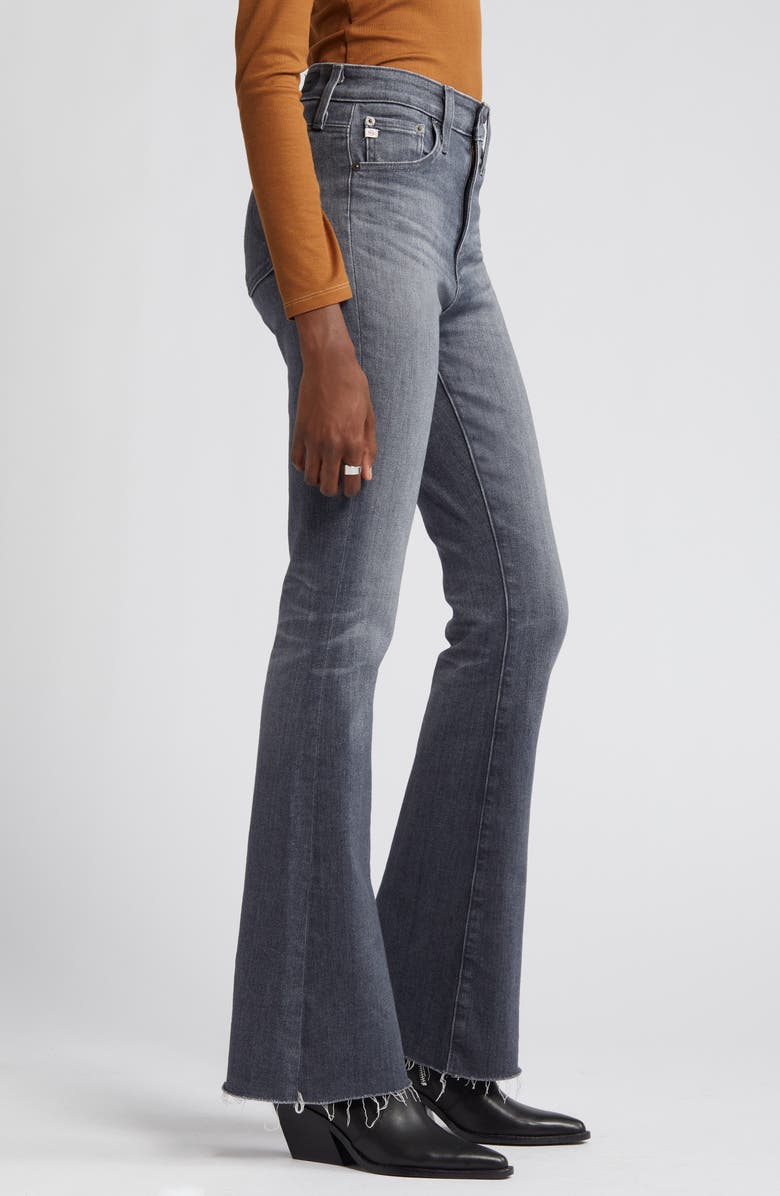 AG Farrah High Waist Raw Hem Bootcut Jeans, Alternate, color, 