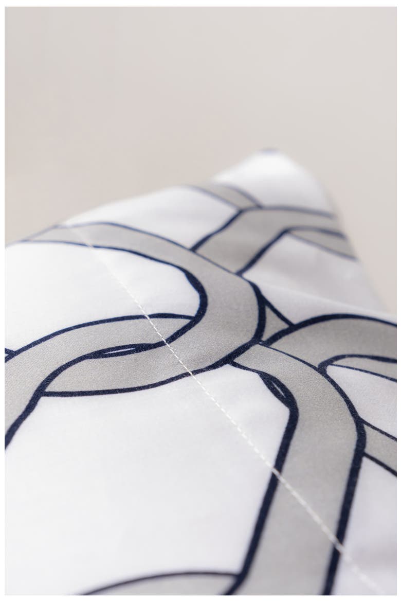 Set of Two Chain Print Pillowcases, Alternate, color, GREY