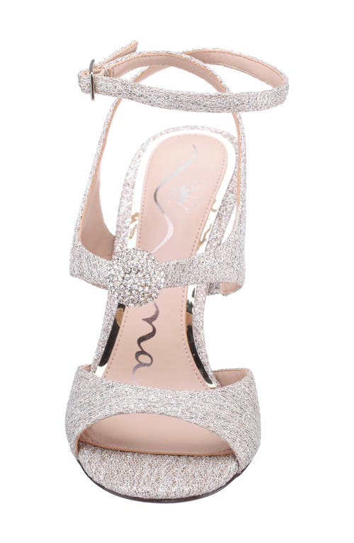 Nina Dahlia Ankle Strap Sandal In Silver