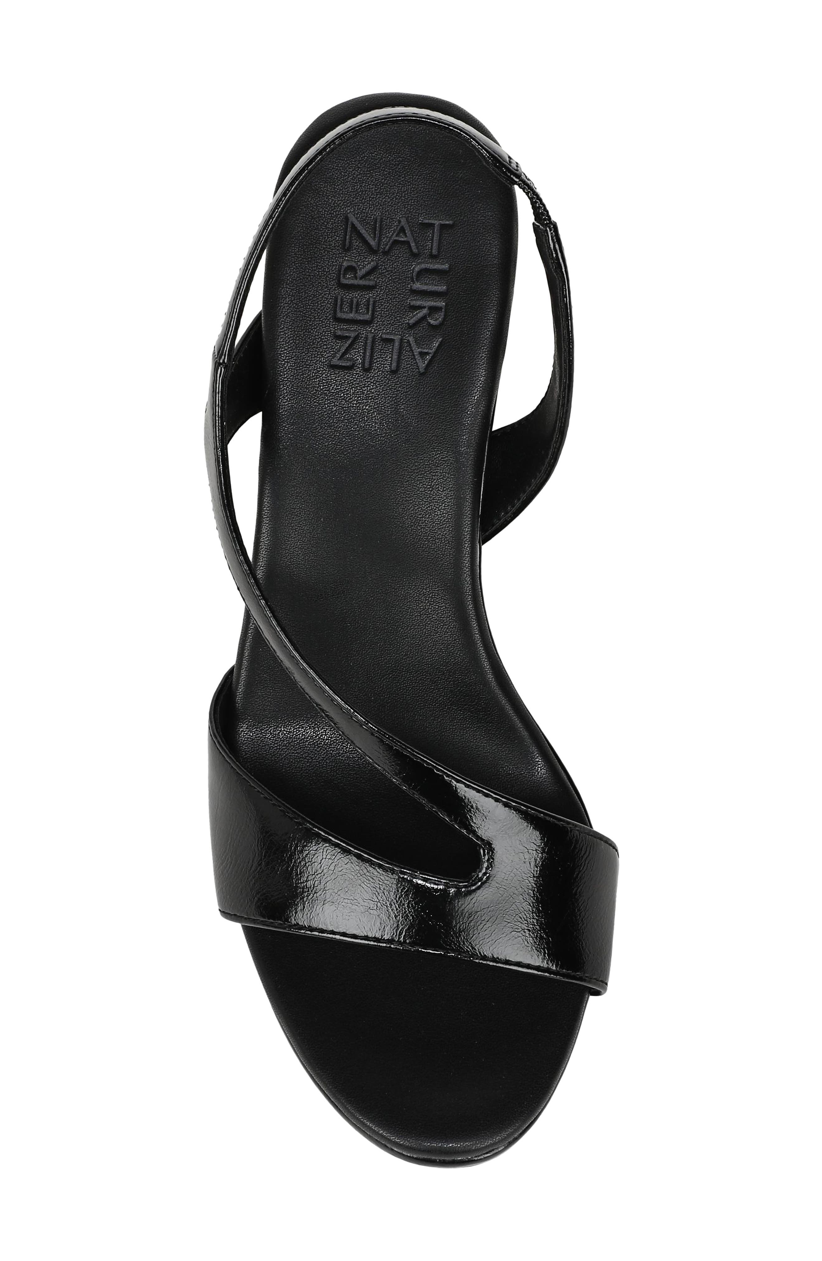 Naturalizer Joriana Slingback Sandal, Alternate, color, Black Faux Leather