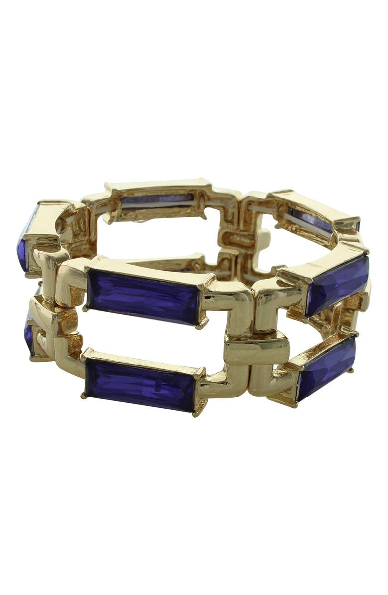 OLIVIA WELLES Bianca Crystal Bracelet, Alternate, color, Gold / Purple