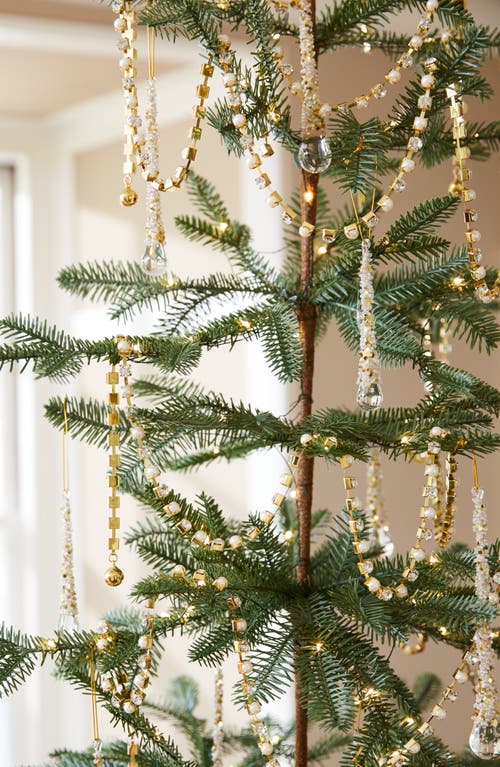 Balsam Hill Crystal And Pearl Beaded Gold Garland Set In Gold