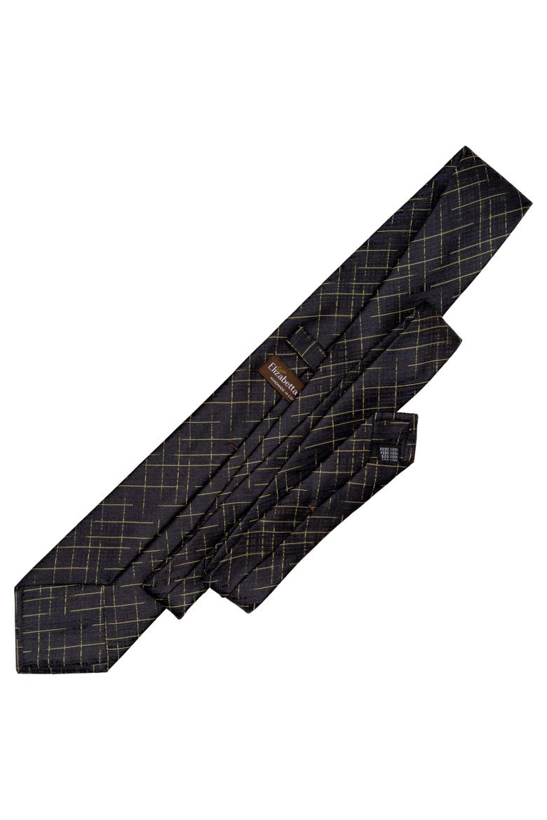 Morandi - Silk Jacquard Tie for Men, Alternate, color, Black