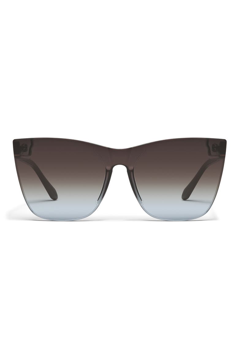 Come Thru 144mm Gradient Cat Eye Sunglasses, Main, color, DARK BROWN/ CHOCOLATE BLUE