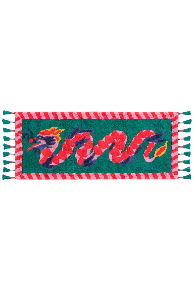 Punjab 100% Cotton Bath Mat 20 X27 In, Main, color, Green