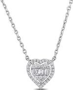 Julianna B. 1/4 CTW Diamond Heart Halo Necklace 14k