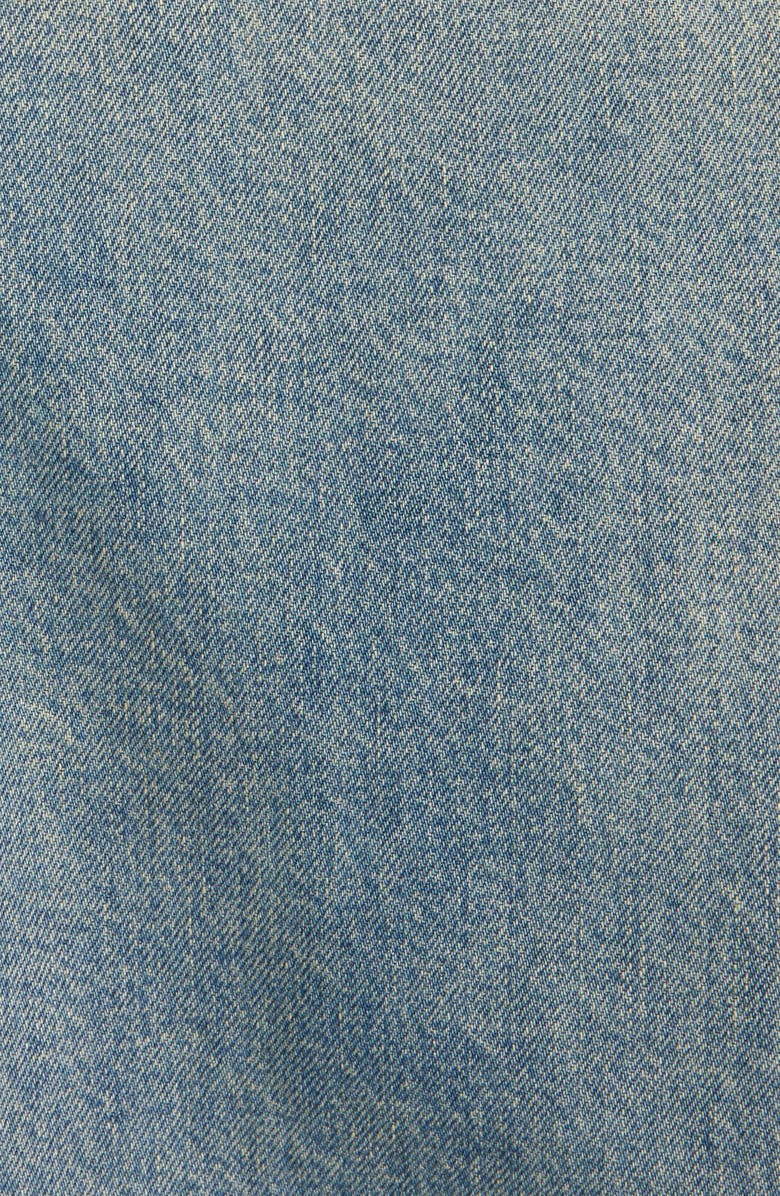 Golden Goose Dirty Wash Distressed Denim Bomber Jacket, Alternate, color, 