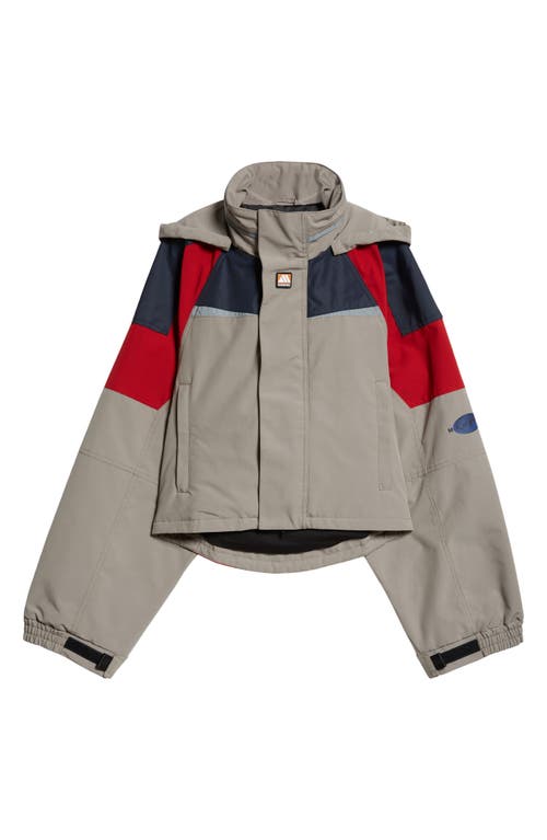 Shop Martine Rose Shrunken Sports Jacket In Grey Burgundy Gry