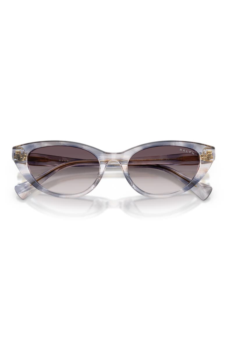 53mm Gradient Cat Eye Sunglasses, Alternate, color, STRIPED GREY / GREY GRADIENT