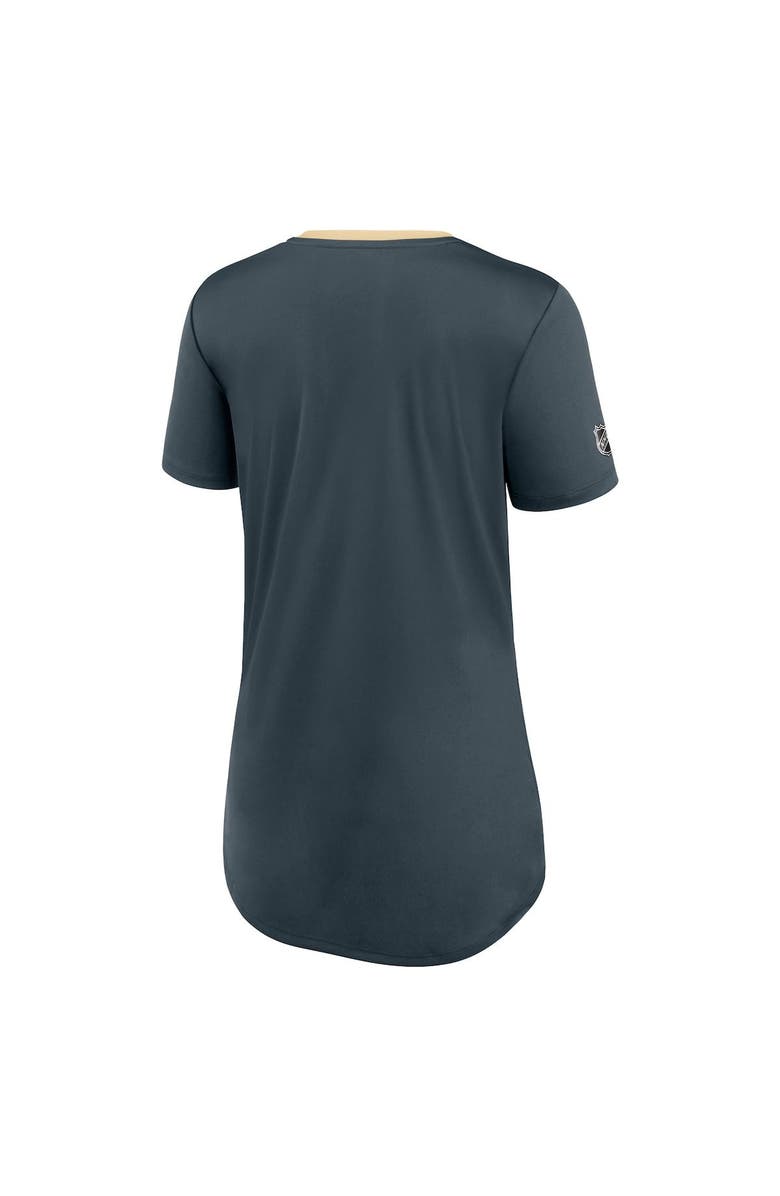 FANATICS Women's Fanatics Branded Charcoal Vegas Golden Knights Authentic Pro Locker Room T-Shirt, Alternate, color,