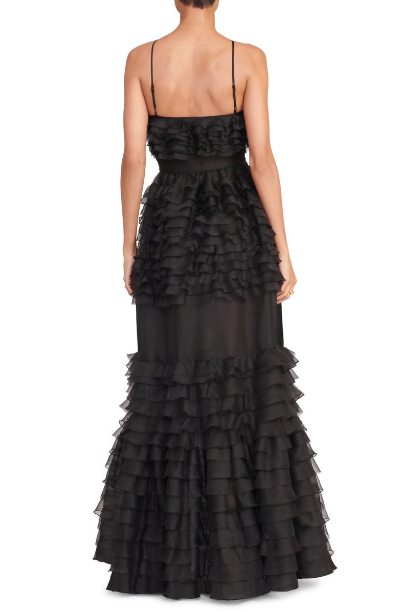 STAUD Florian Tiered Ruffle Organza Gown, Alternate, color, 