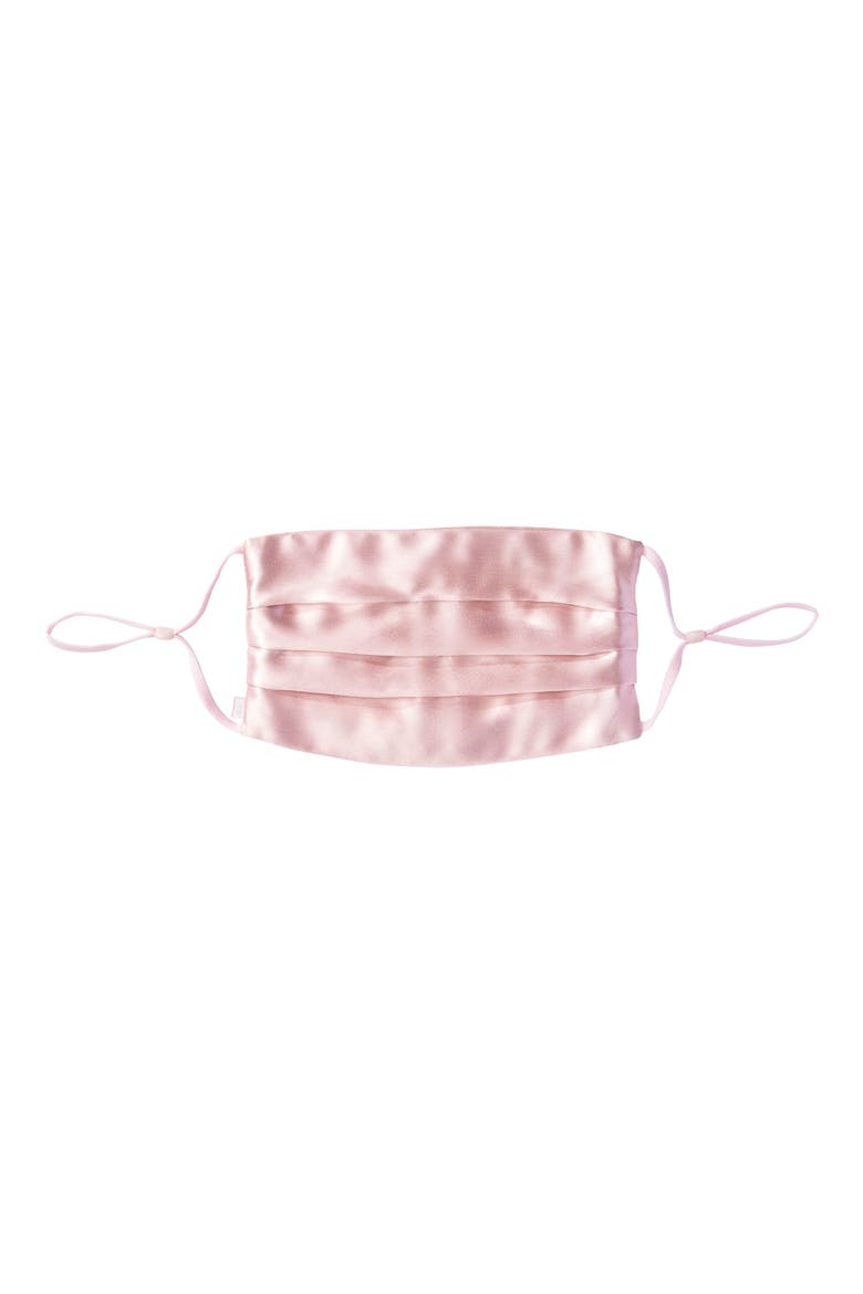 Pure Silk Adult Pleated Face Covering, Main, color, PINK