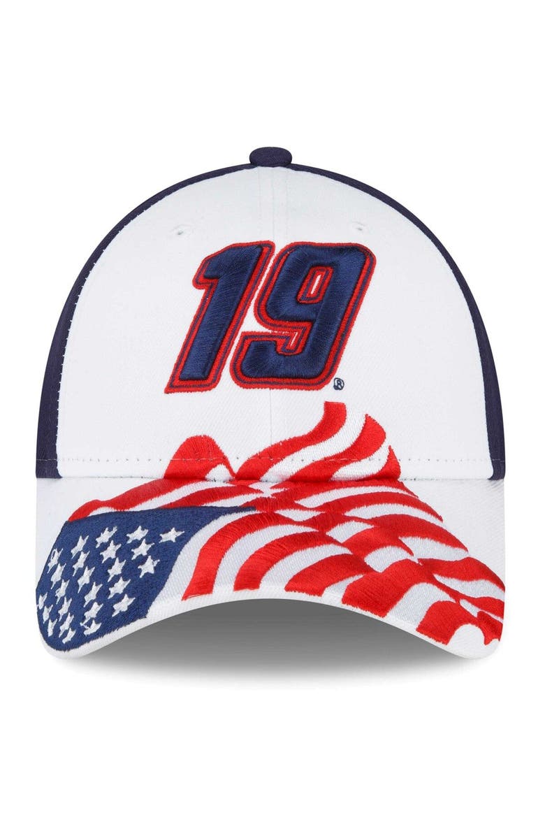 New Era Men's New Era White/Blue Martin Truex Jr 9FORTY Americana Snapback Adjustable Hat, Alternate, color, White