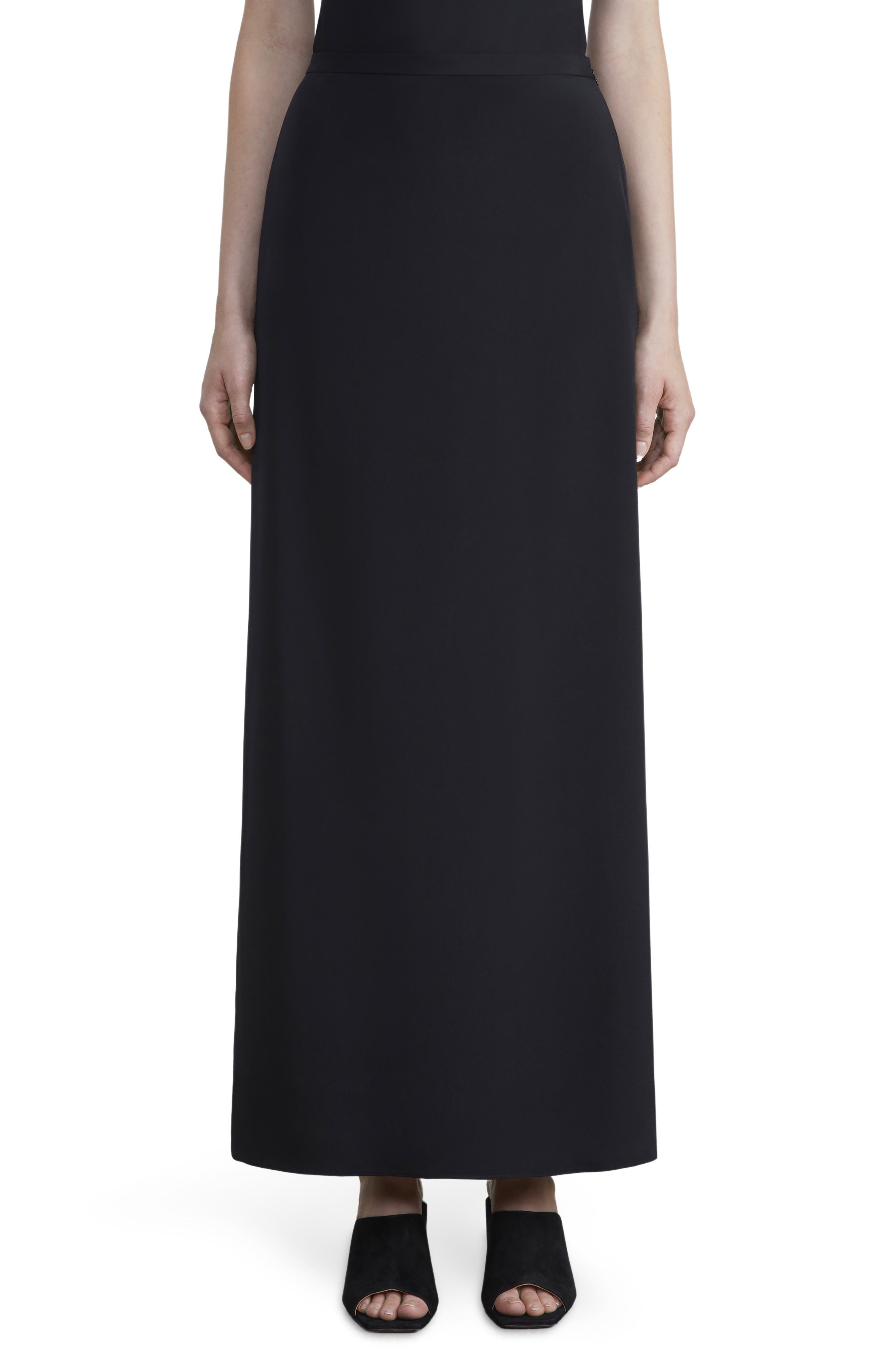 Lafayette 148 New York Silk Stretch Crepe de Chine Maxi Skirt