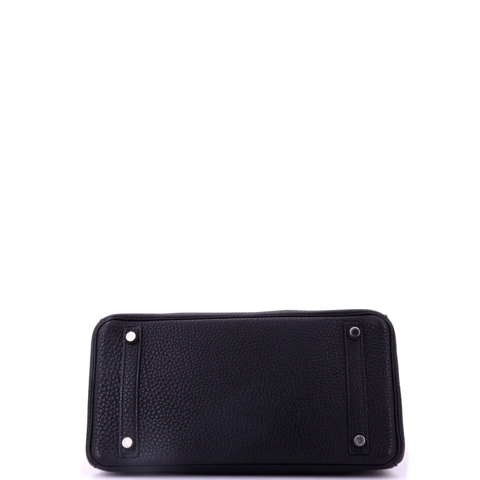 Pre-Owned Hermes Birkin Handbag Black Togo with Palladium Hardware 30, Alternate, color, Noir