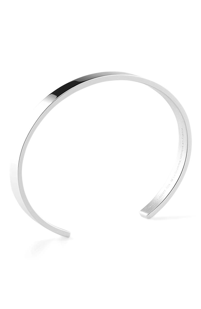le gramme Men's 15G Polished Sterling Silver Ribbon Cuff Bracelet, Alternate, color, 