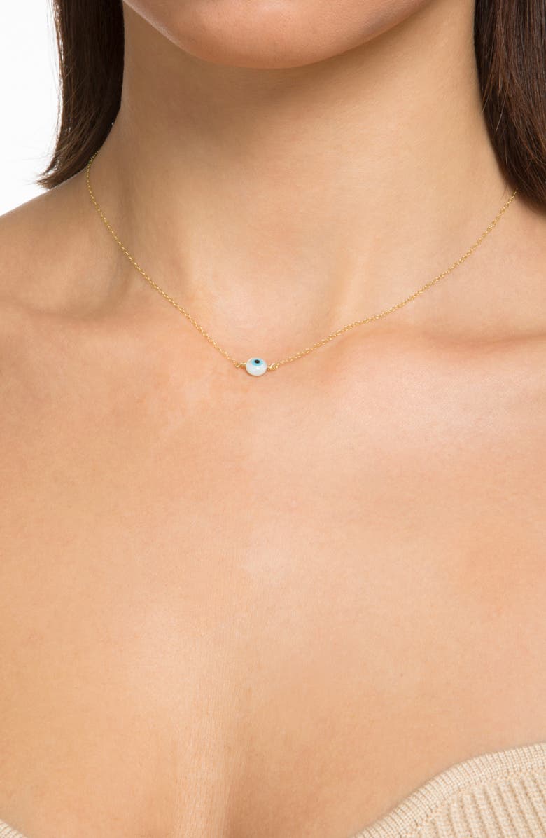 STONE AND STRAND Evil Eye Pendant Necklace, Alternate, color,