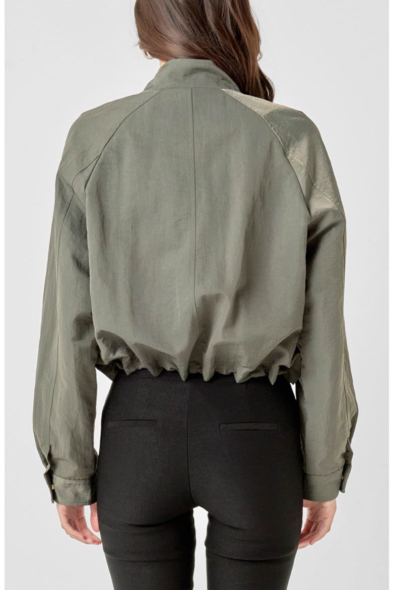Snap Bomber Jacket, Alternate, color, CHARCOAL