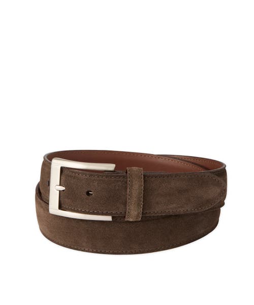 Jack Of Spades Italian Sueded Calfskin Dress Casual Belt in Brown  product
