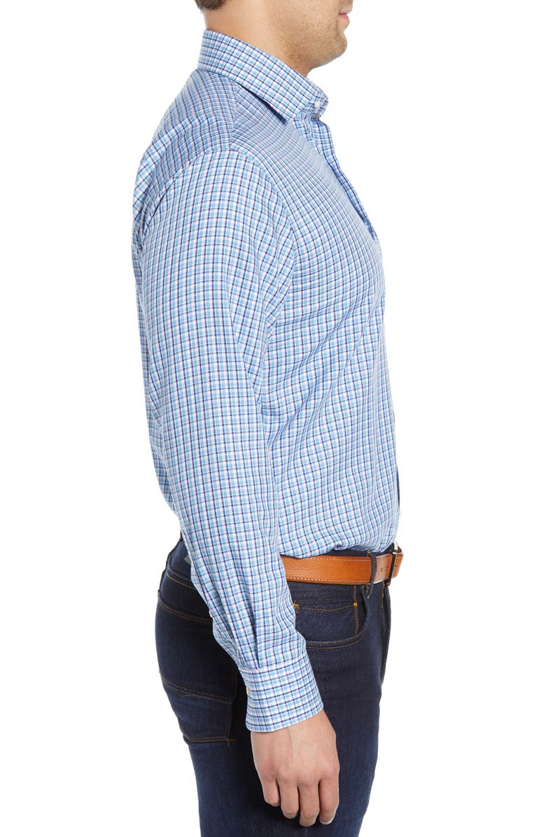 Peter Millar Point Danger Check Sport Shirt, Alternate, color,