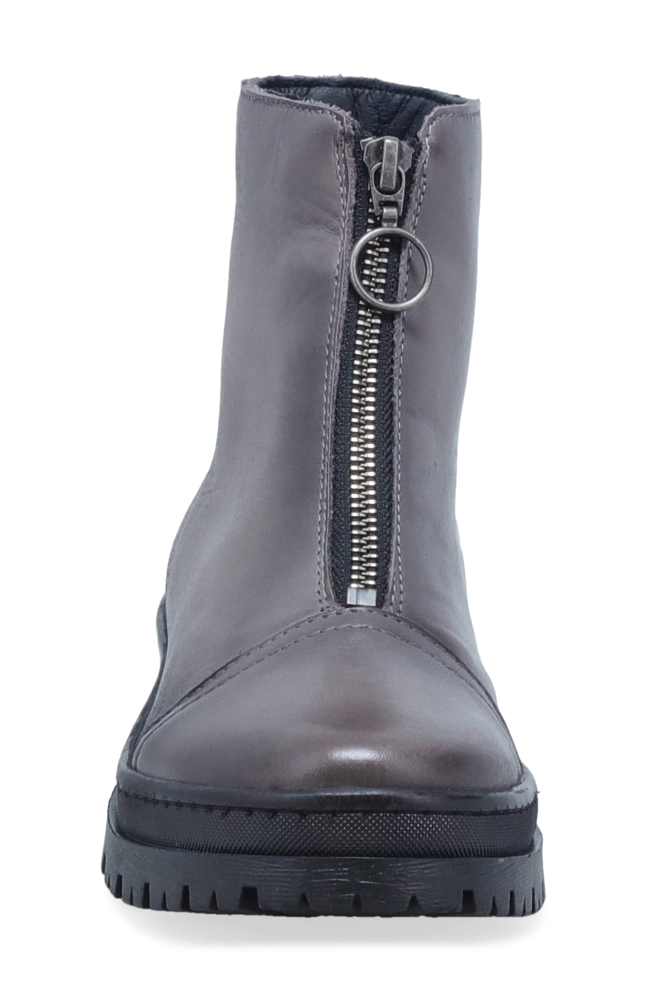 Athena Leather Bootie, Alternate, color, GRAPHITE