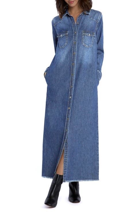Long Sleeve Denim Maxi Shirtdress
