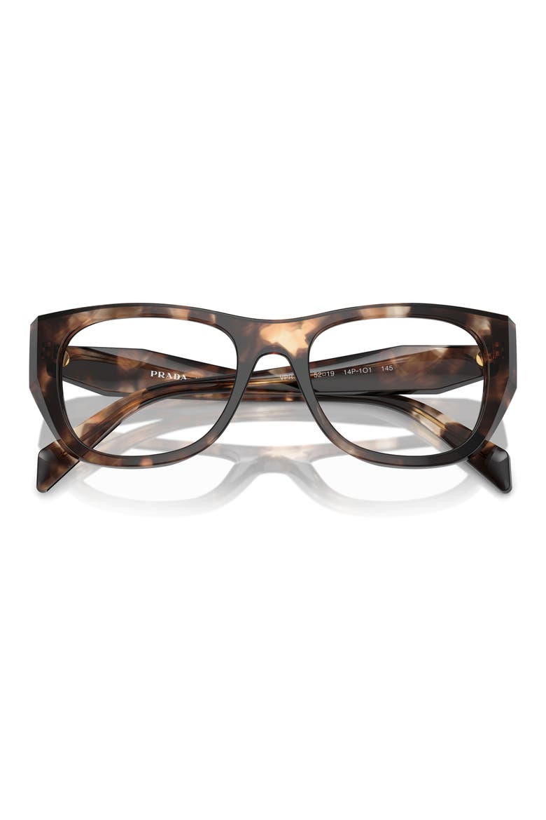 52mm Cat Eye Optical Glasses, Alternate, color, BROWN TORTOISE