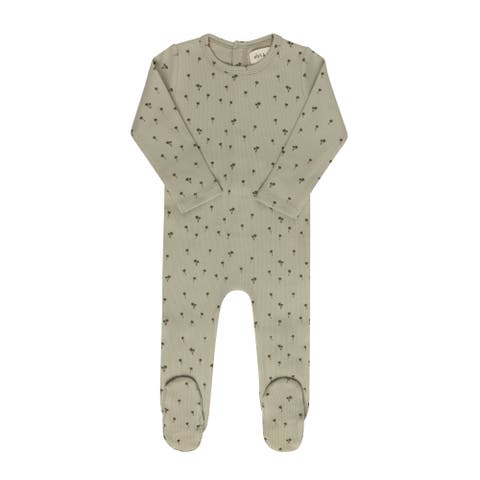 Printed Palm Trees Collection - Baby Boy Footie