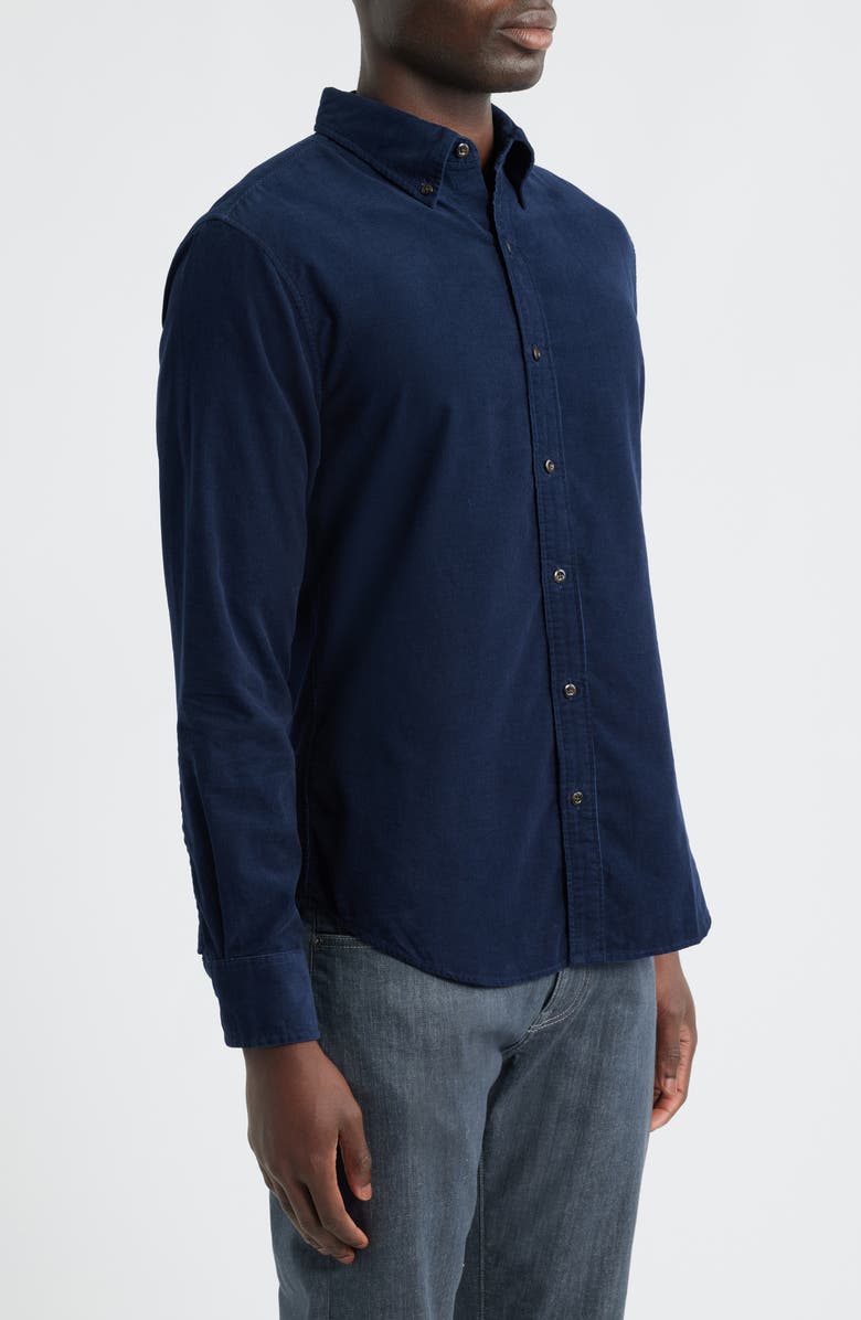 Bonobos Stretch Cotton Corduroy Button-Down Shirt, Alternate, color, Navy Blazer