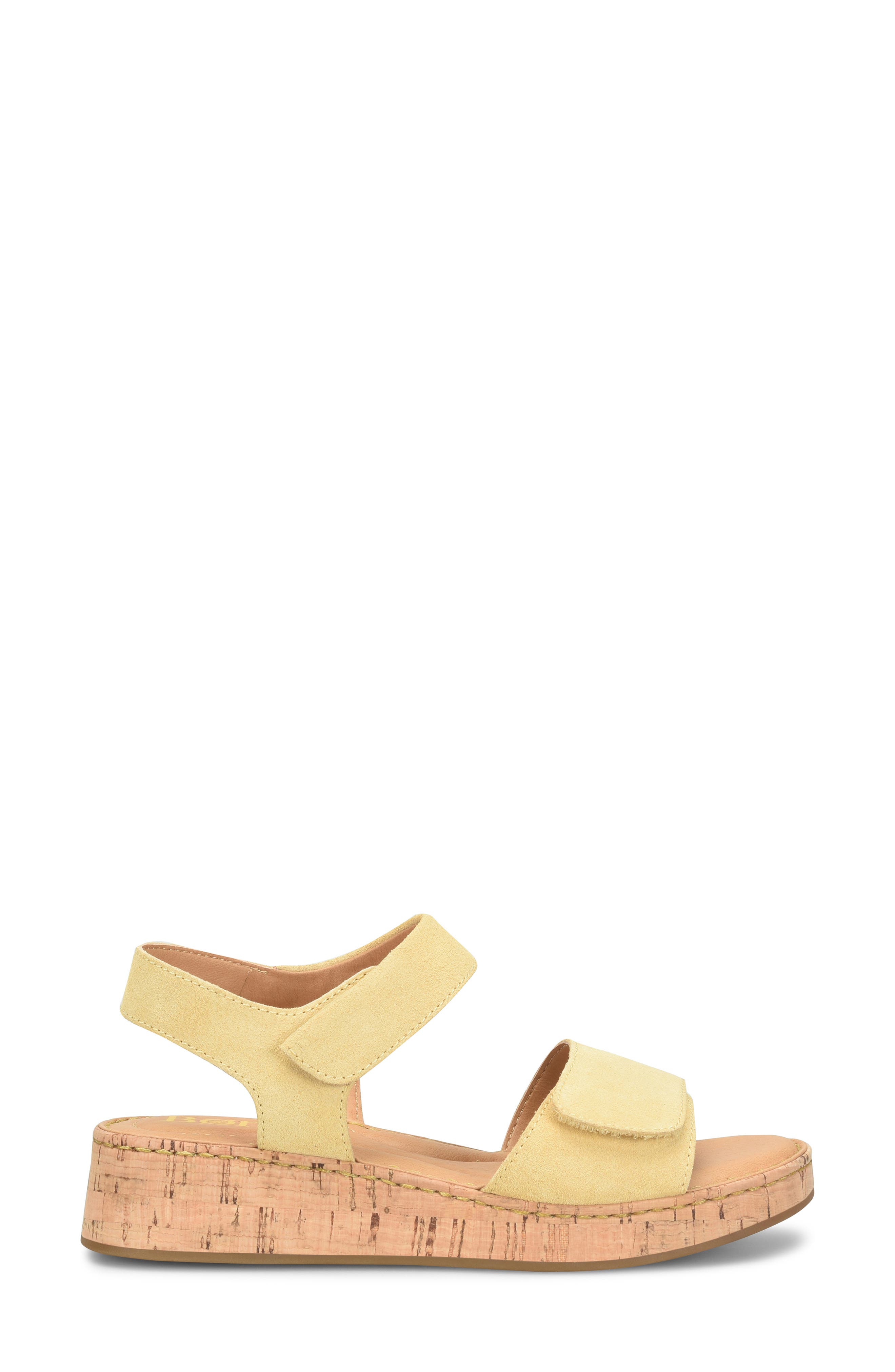 Cabanas Wedge Sandal, Alternate, color, YELLOW SUEDE