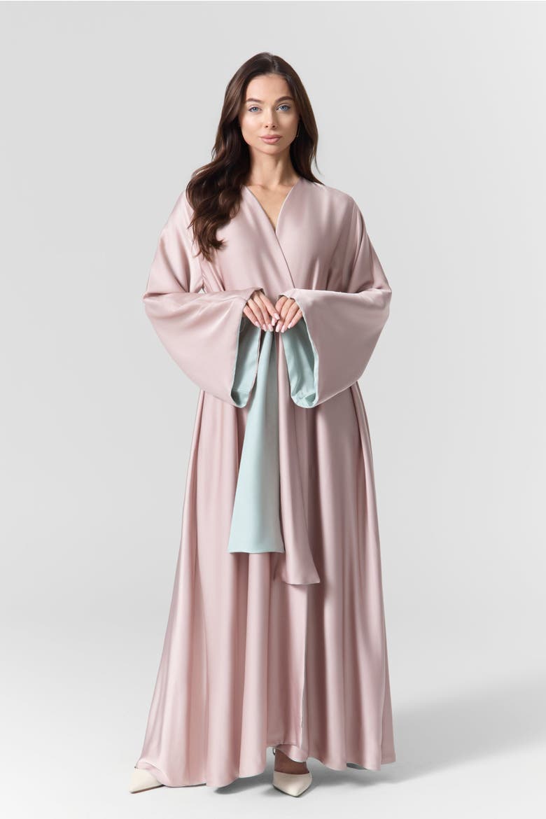 Luna Reversible Silk Belted Dress, Alternate, color, Pink/Green