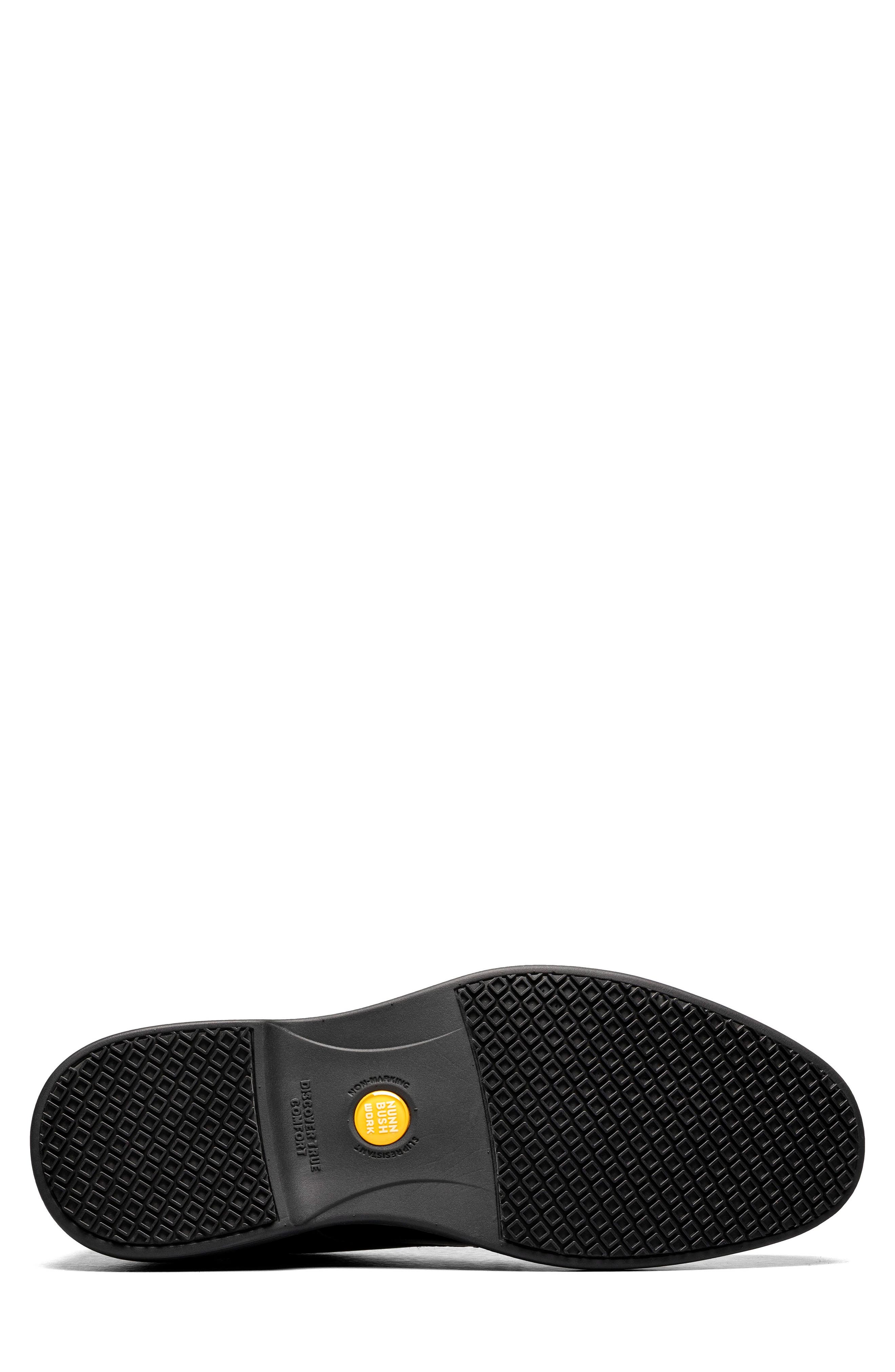 NUNN BUSH Wade Work Slip Resistant Plain Toe Derby - Wide Width Available, Alternate, color, Black
