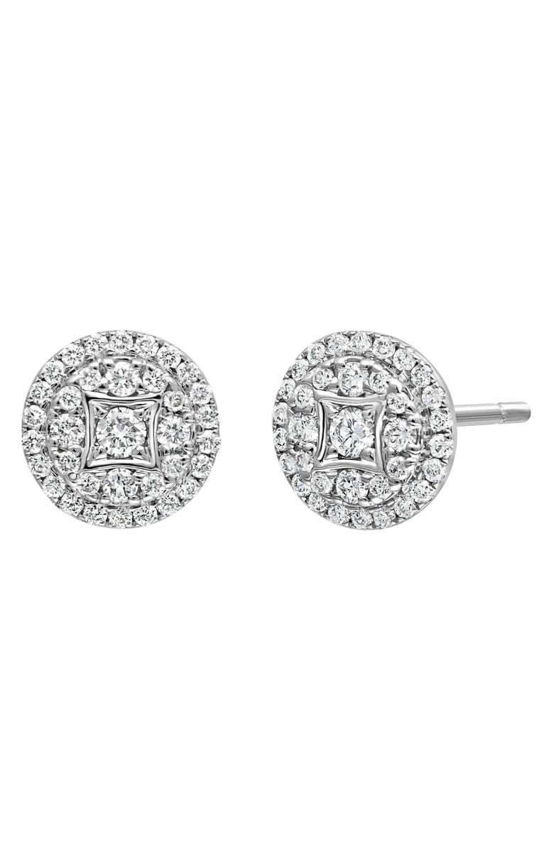 Bony Levy Mika Pavé Diamond Stud Earrings, Main, color, 18K White Gold
