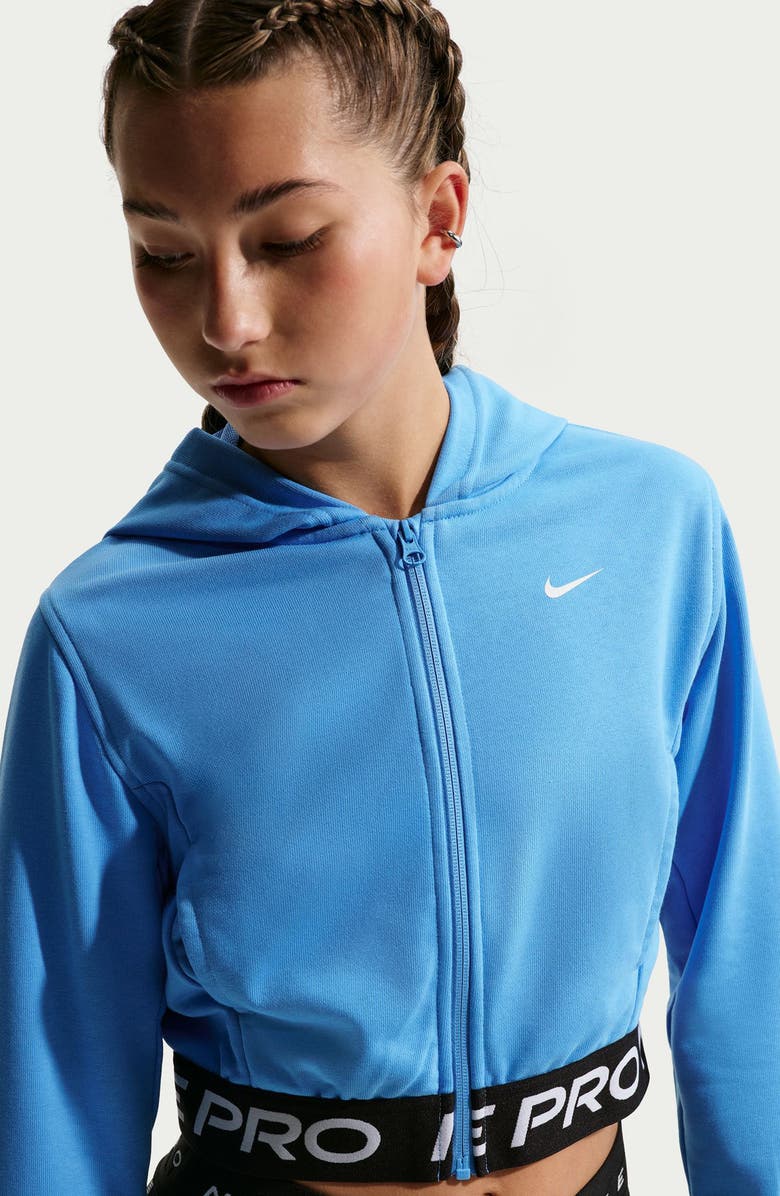 Nike Kids' Dri-FIT Zip-Front Hoodie, Alternate, color, University Blue