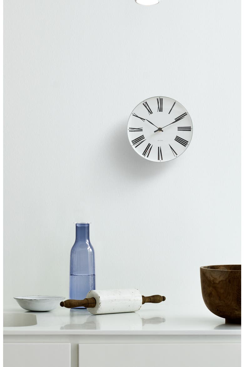 Roman Wall Clock, Large, Alternate, color, White/Black