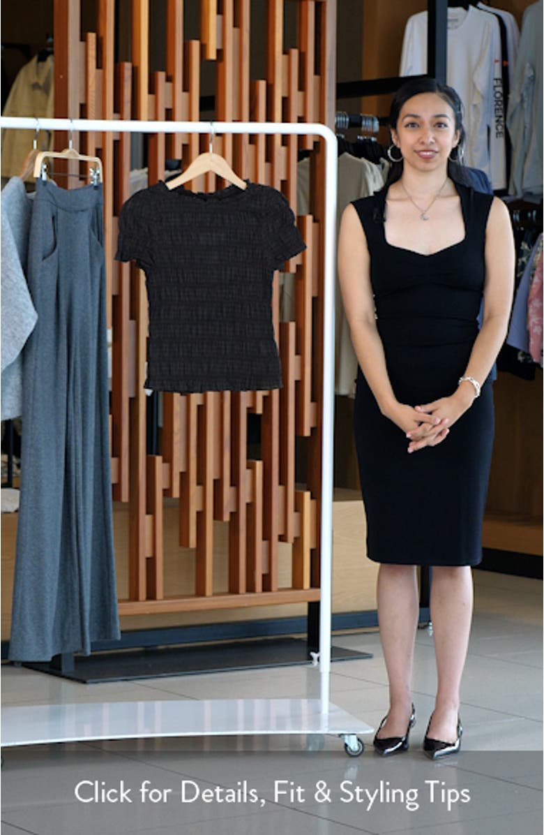 Romelle Plaid Smocked Cotton Top, sales video thumbnail