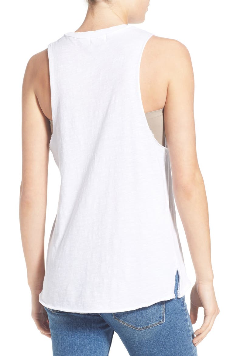 Project Social T 'Blog About It' Graphic Tank, Alternate, color, WHITE