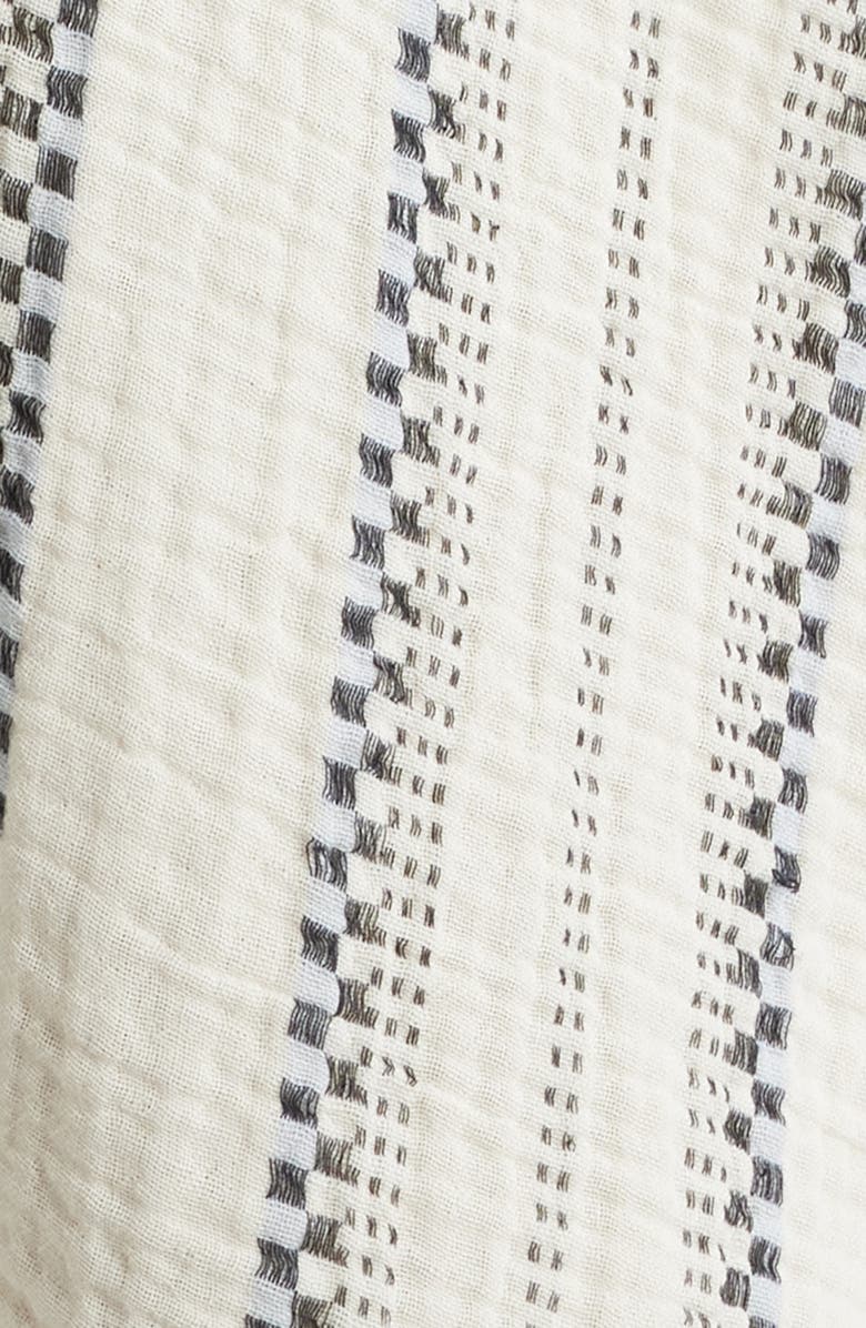 FRNCH Noronha Stripe Organic Cotton Gauze Shirtdress, Alternate, color, Creme