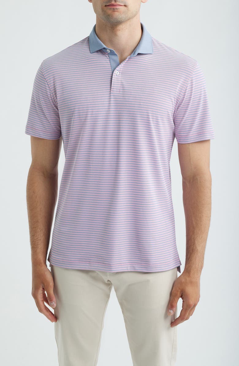 johnnie-O Cruz Stripe Performance Jersey Polo, Main, color, 