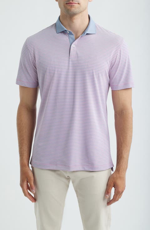 Cruz Stripe Performance Jersey Polo