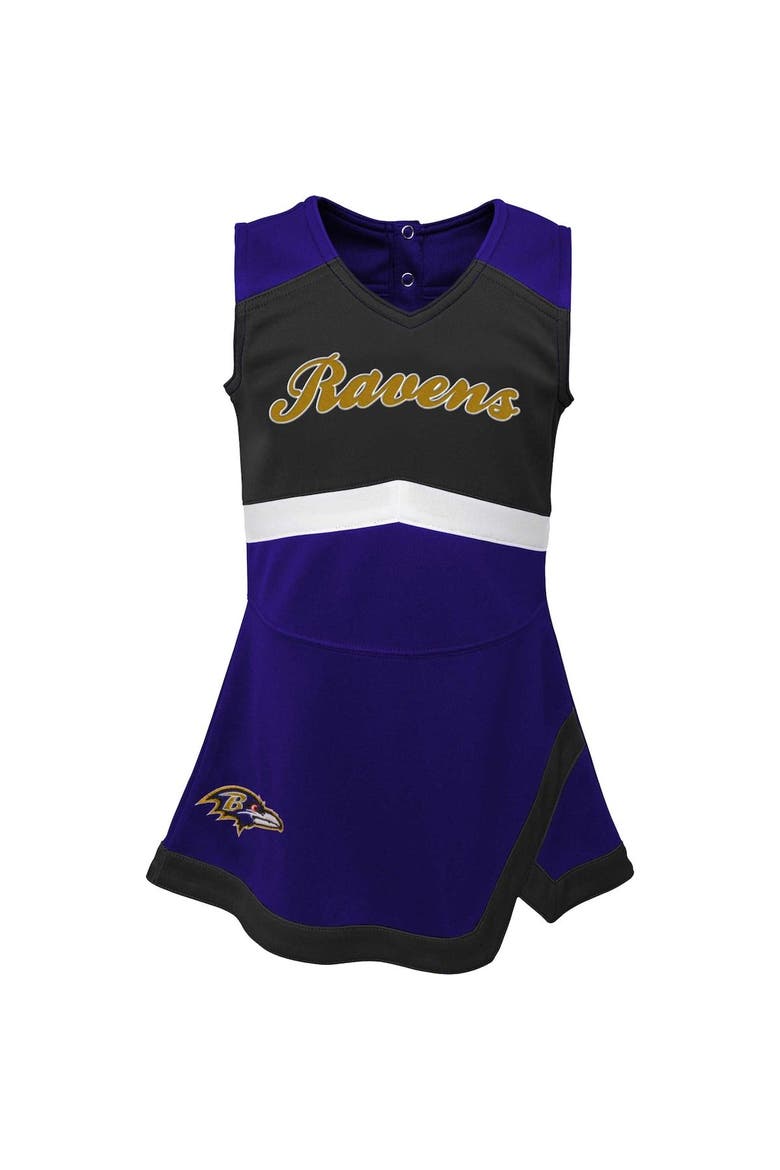 Girls Infant Purple Baltimore Ravens Cheer Captain Jumper Dress, Alternate, color, Purple