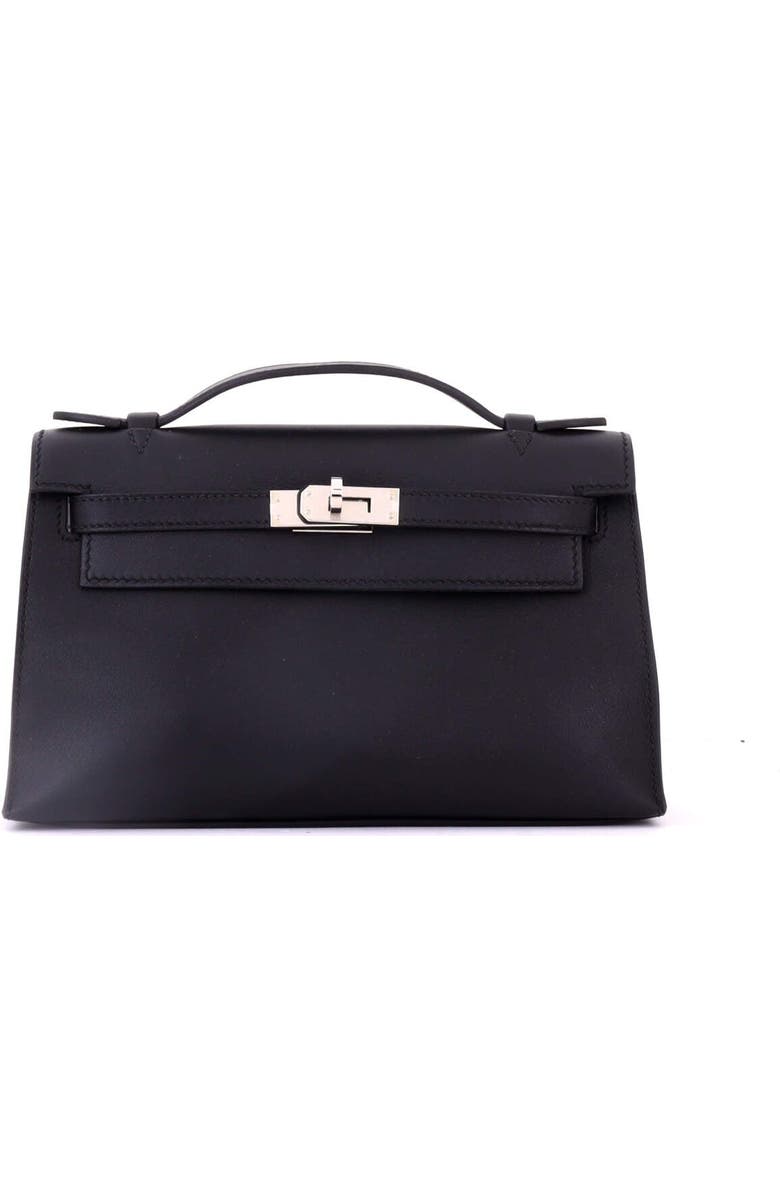 Pre-Owned Hermes Kelly Pochette Swift, Main, color, Noir