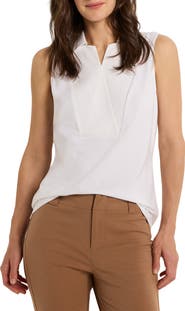 NIC+ZOE Easy Collar Mixed Media Tank