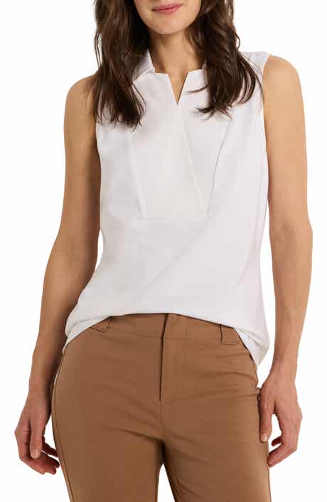 NIC+ZOE Easy Collar Mixed Media Tank