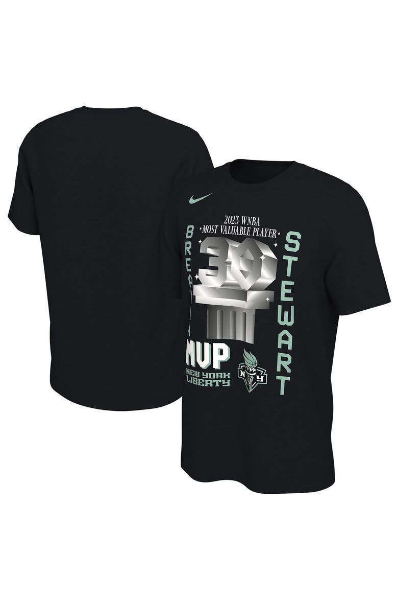 Men's Nike Breanna Stewart Black New York Liberty 2023 WNBA MVP T-Shirt, Main, color, Black