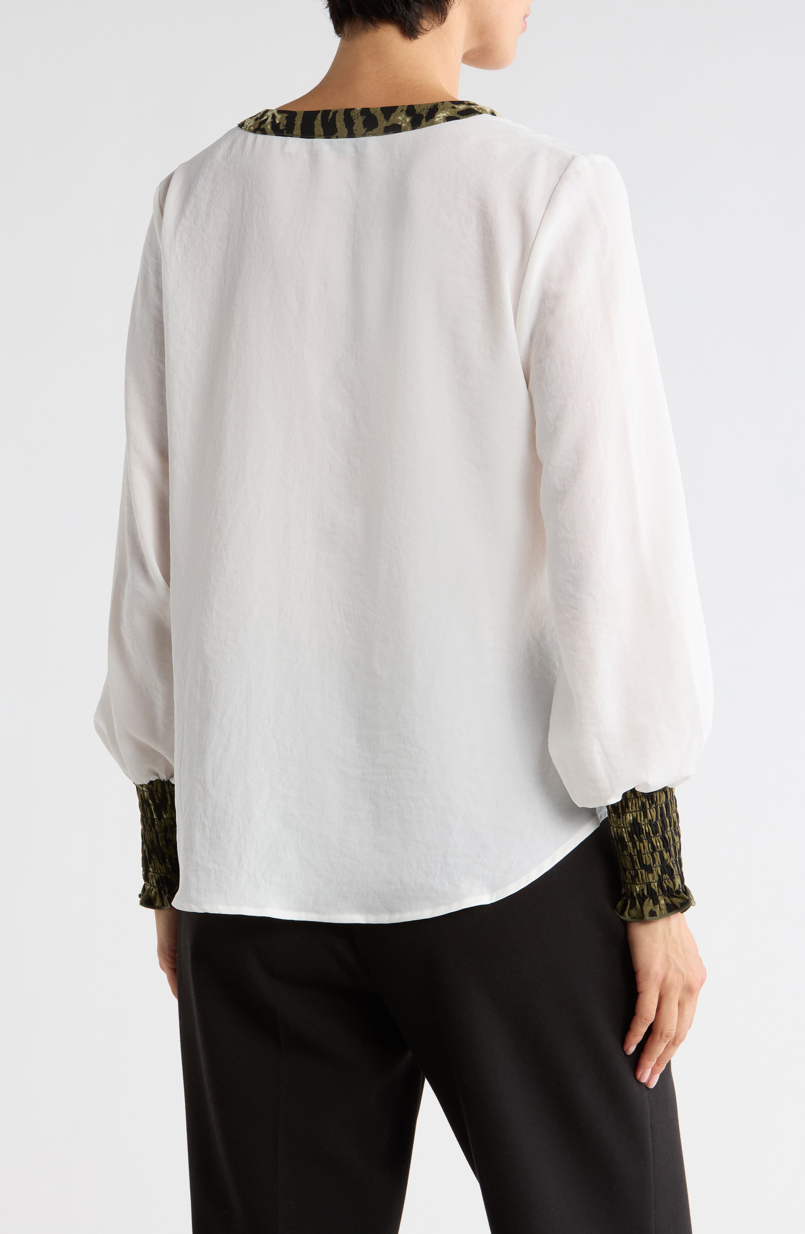 Print Trim Button-Up Top - image 4
