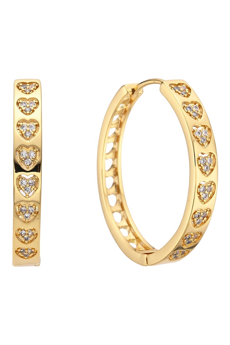 Anya Set of 3 Cubic Zirconia Huggie Hoop Earrings, Alternate, color, GOLD