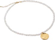 Monica Vinader Beaded Keshi Pearl Pendant Necklace