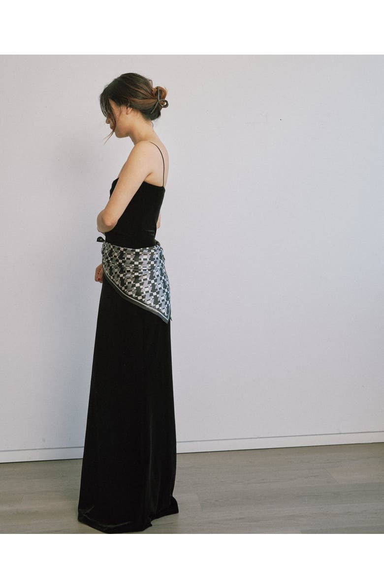 Lost Pattern "Houndstooth Moderne" Silk Bandana Scarf, Alternate, color, Grey