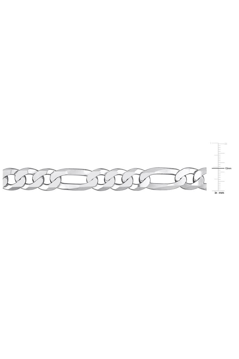 Men's Figaro Chain Necklace, Alternate, color, SILVER